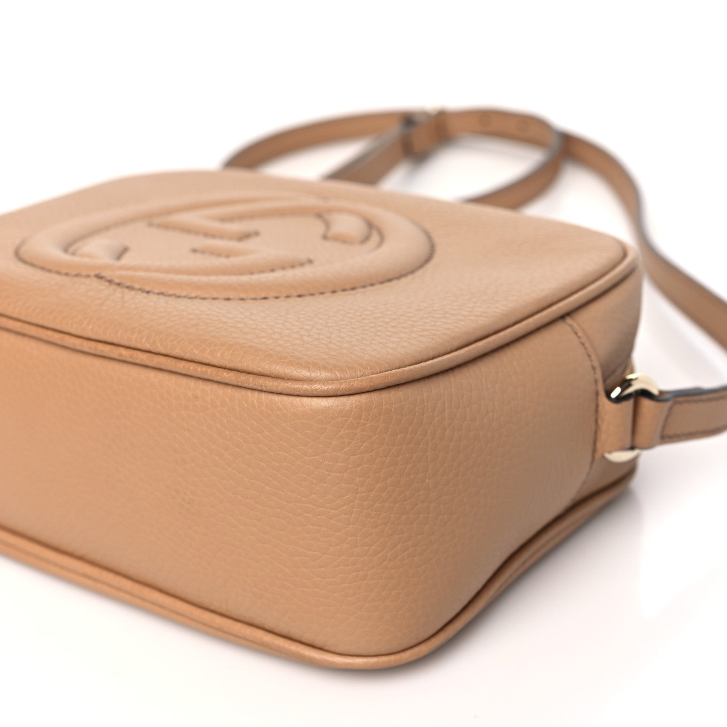 Gucci Pebbled Calfskin Small Soho Disco Bag Camelia 10 of 10