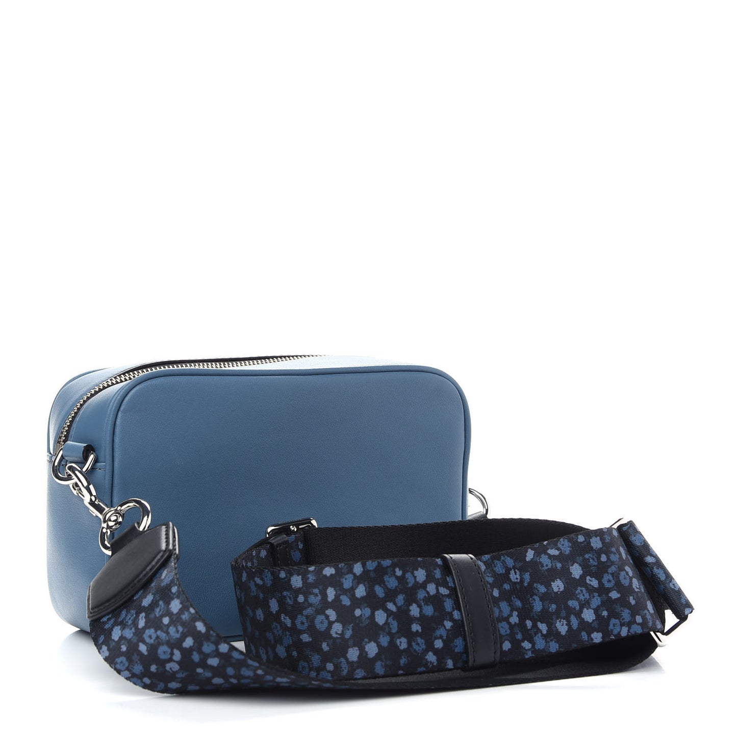 Calfskin Signet Flash Camera Bag Blue Mirage