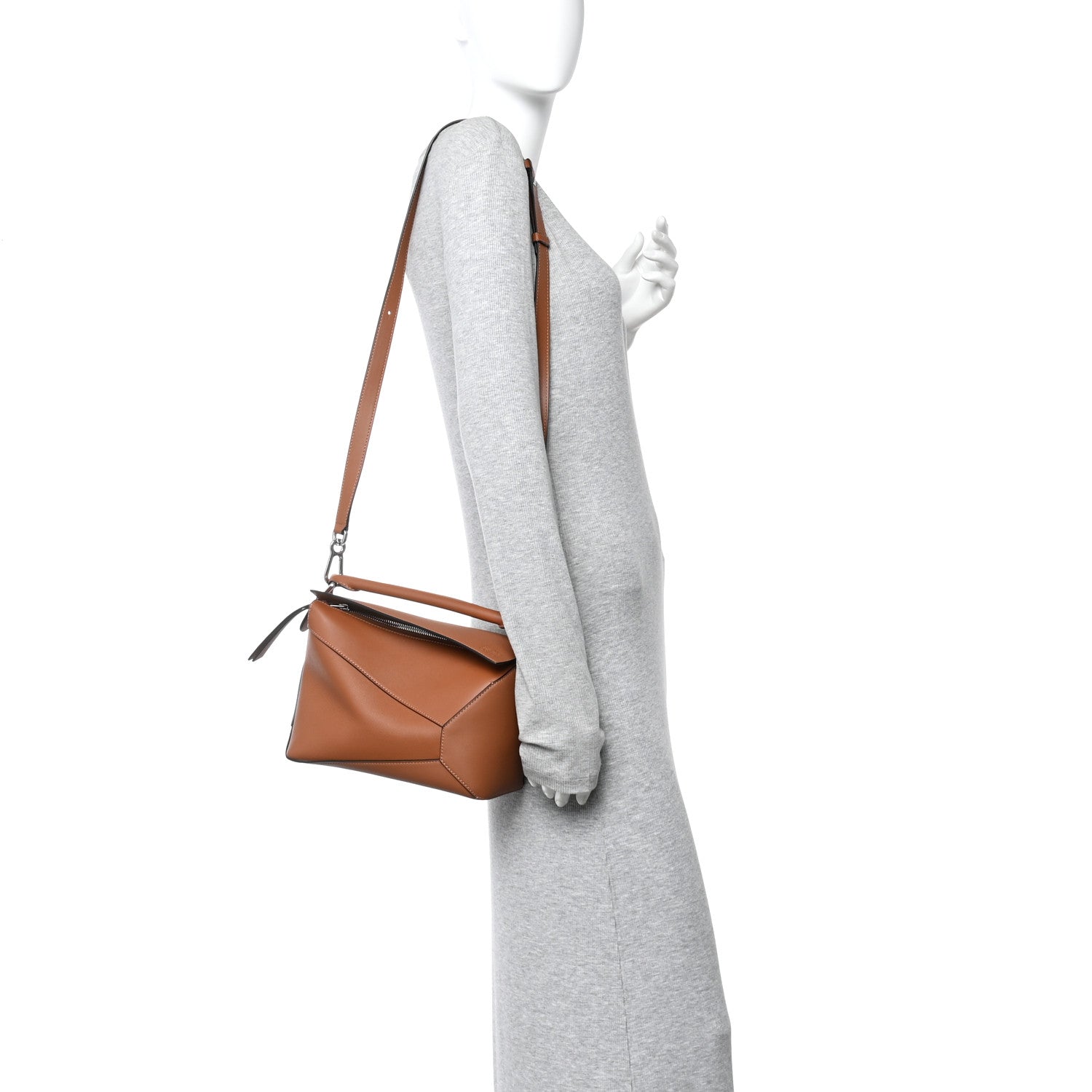 Loewe Calfskin Small Puzzle Edge Bag Tan 2 of 12