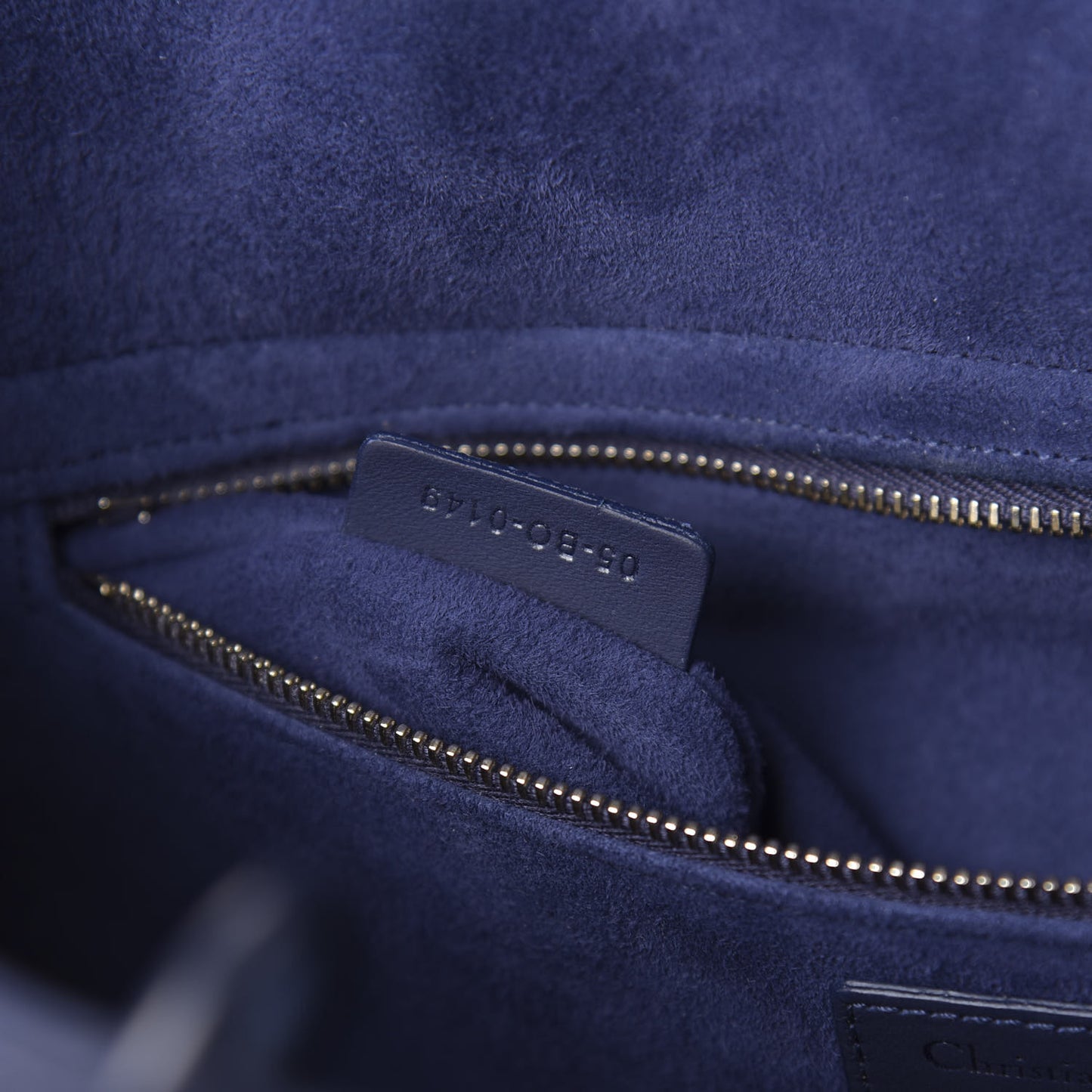 Ultra Matte Calfskin Cannage Large Lady Dior Blue