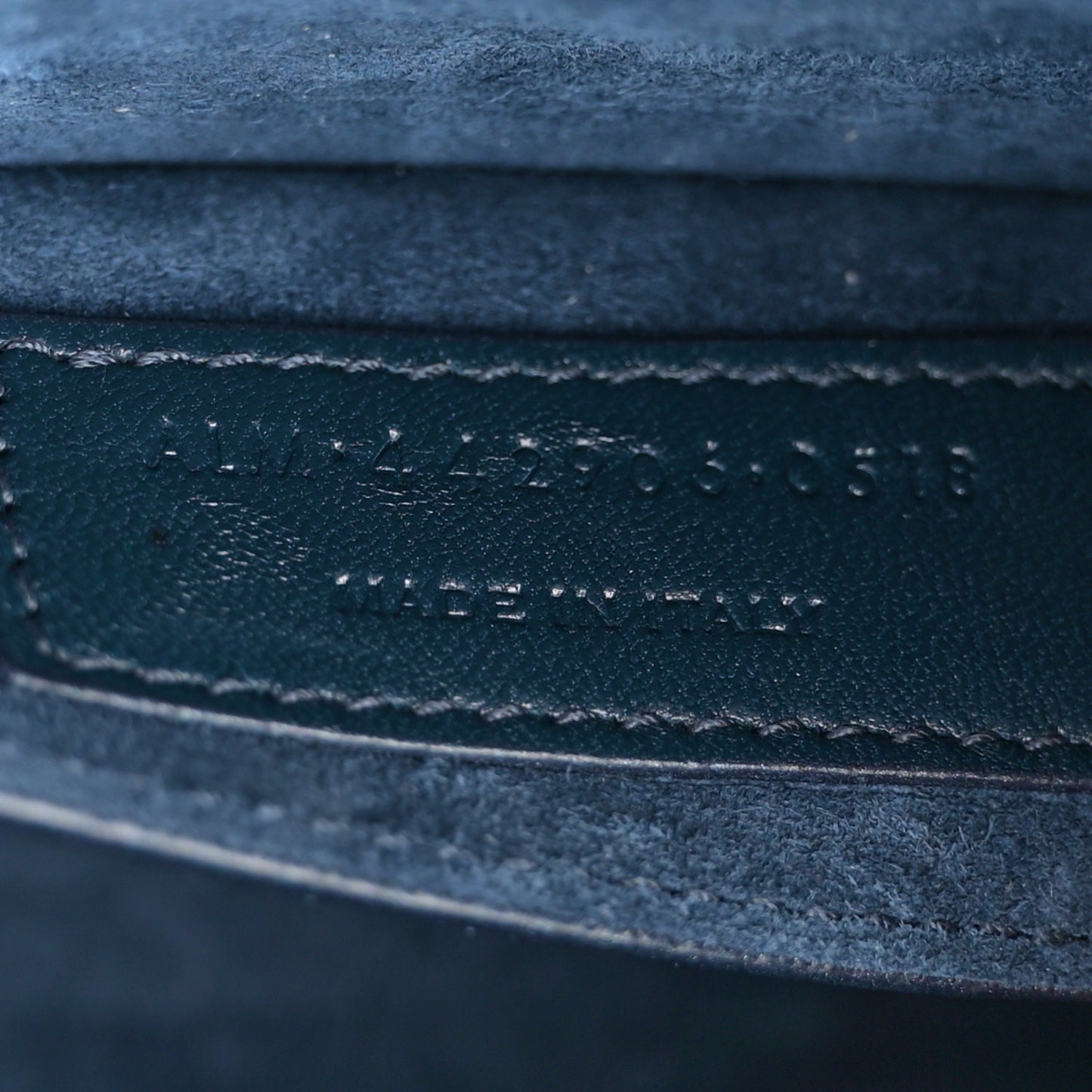 Calfskin Crocodile Embossed Medium Monogram Sunset Navy