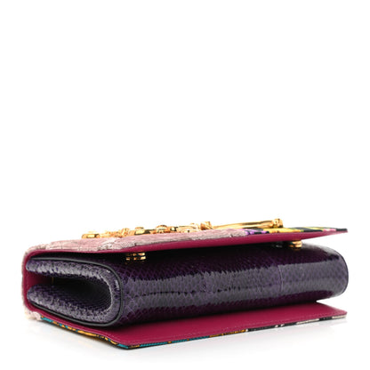 Dolce & Gabbana Patchwork Snakeskin Brocade DG Girls Shoulder Bag Multicolor 4 of 9