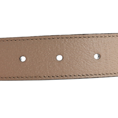 Gucci GG Supreme Monogram Calfskin Double G 30mm Belt 80 32 Beige Mystic White Oatmeal 3 of 6