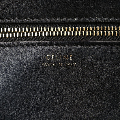 Celine Smooth Calfskin Nubuck Crocodile Embossed Small Tie Knot Tote Navy 6 of 12
