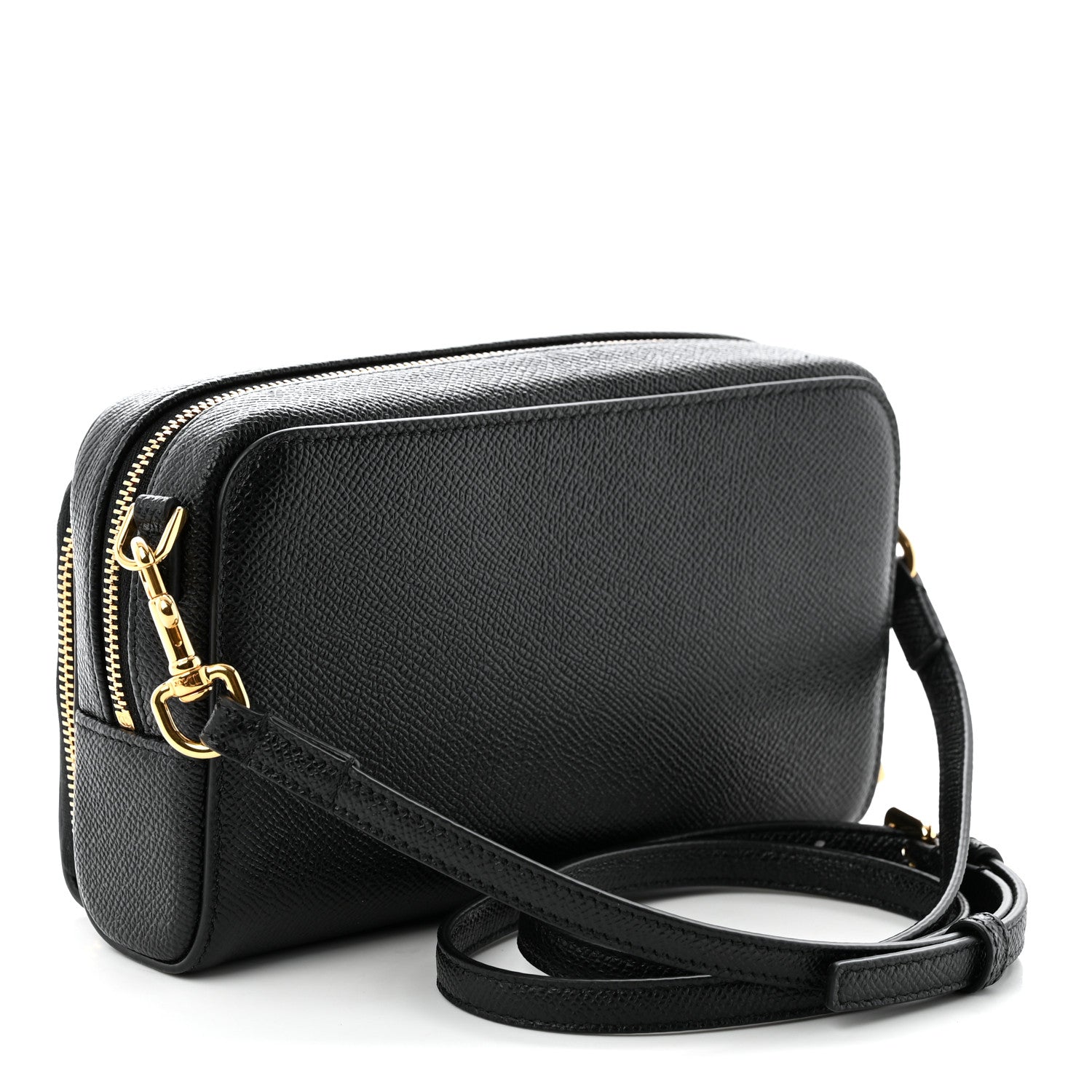 Christian Dior Grained Calfskin Caro Double Pouch Black 3 of 10