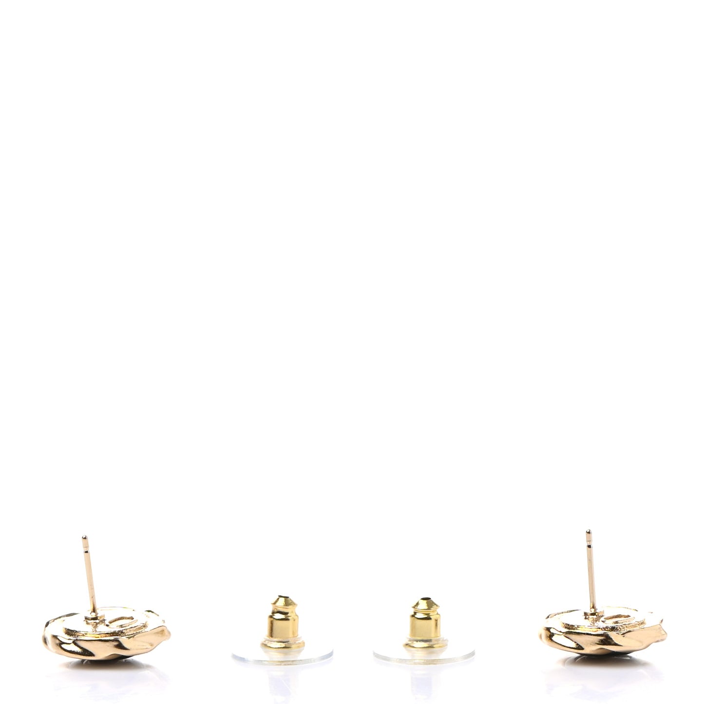 Metal CC Earrings Gold Black