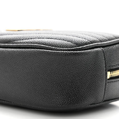 Saint Laurent Grain De Poudre Matelasse Monogram Mini Lou Camera Bag Black 10 of 13