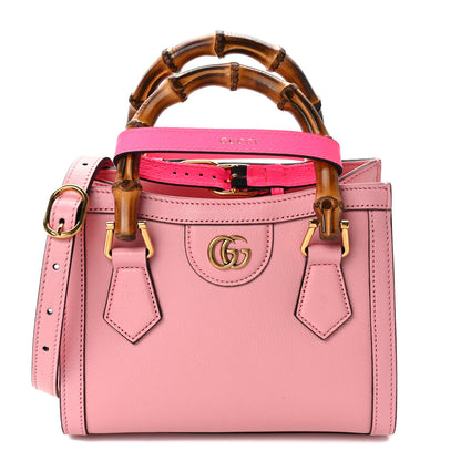 Gucci Wonka Grain Calfskin Mini Diana Tote Bag Wild Rose Fuxia Fluo 1 of 10