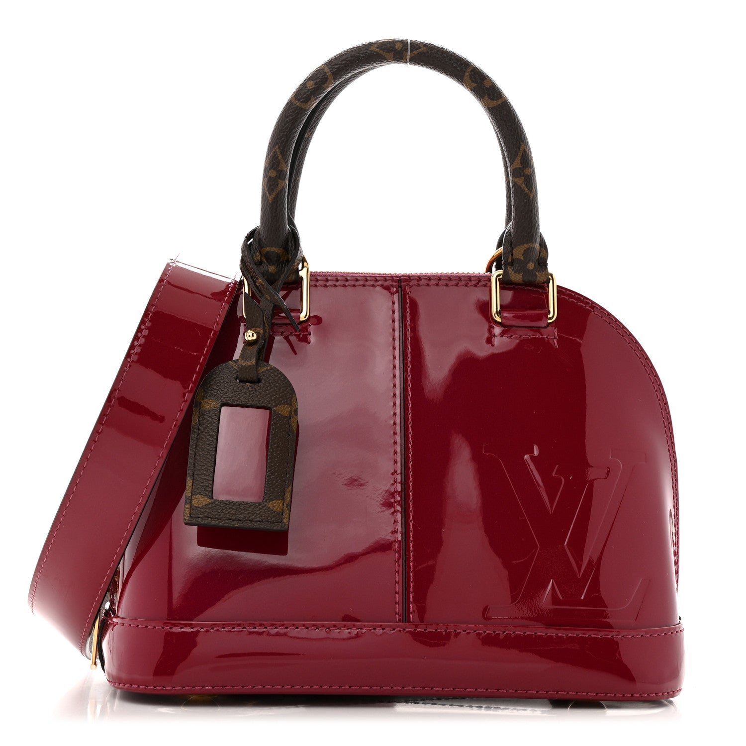Louis Vuitton Patent Monogram Alma BB Magenta 1 of 12