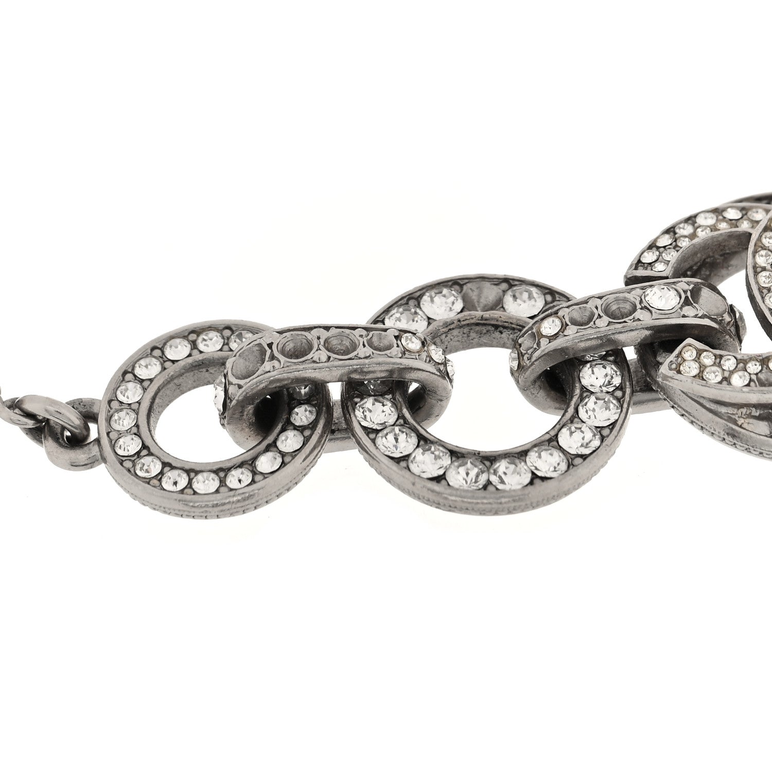 Chanel Crystal Pearl CC Bracelet Silver 5 of 6