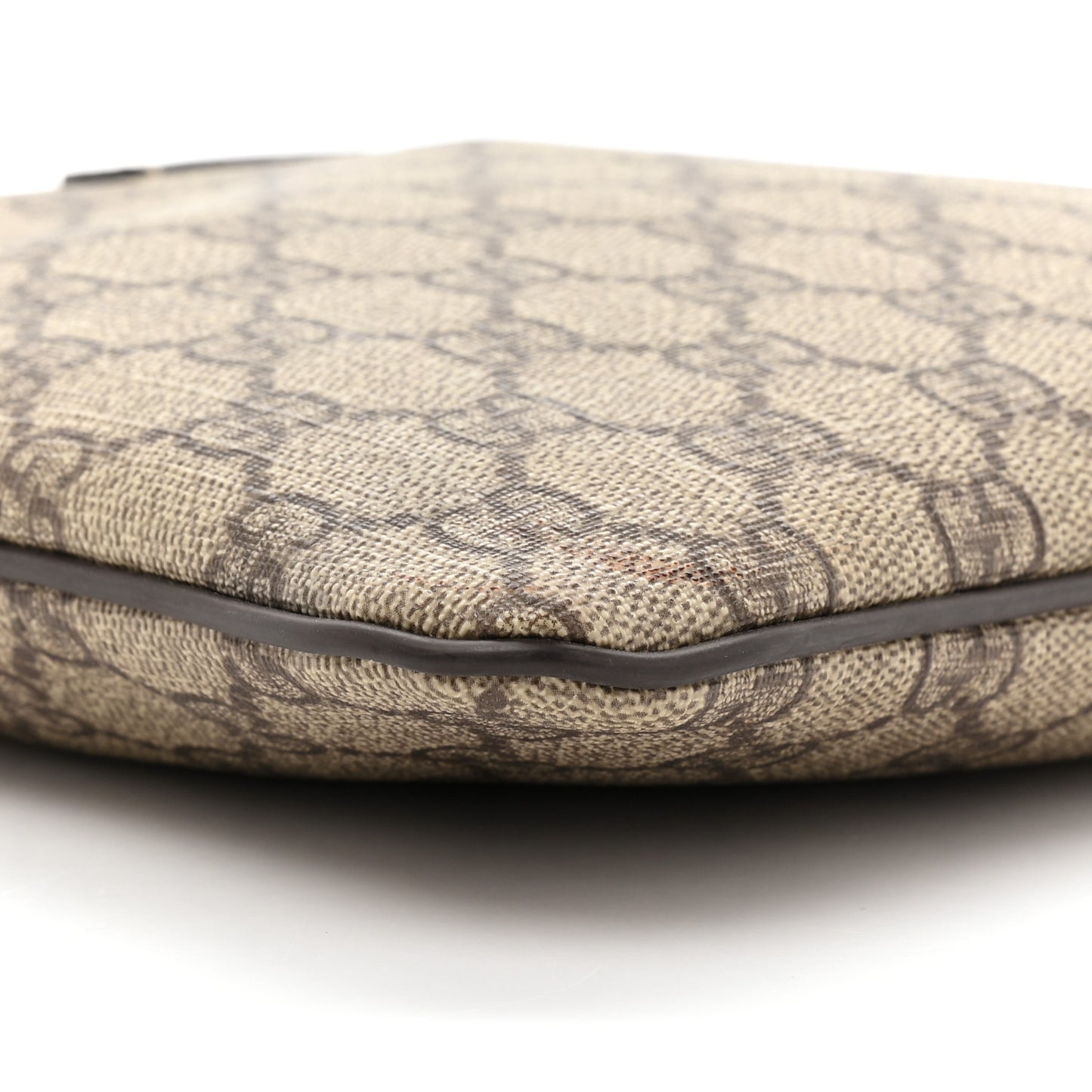 GG Supreme Monogram Small Flat Messenger Bag Dark Brown