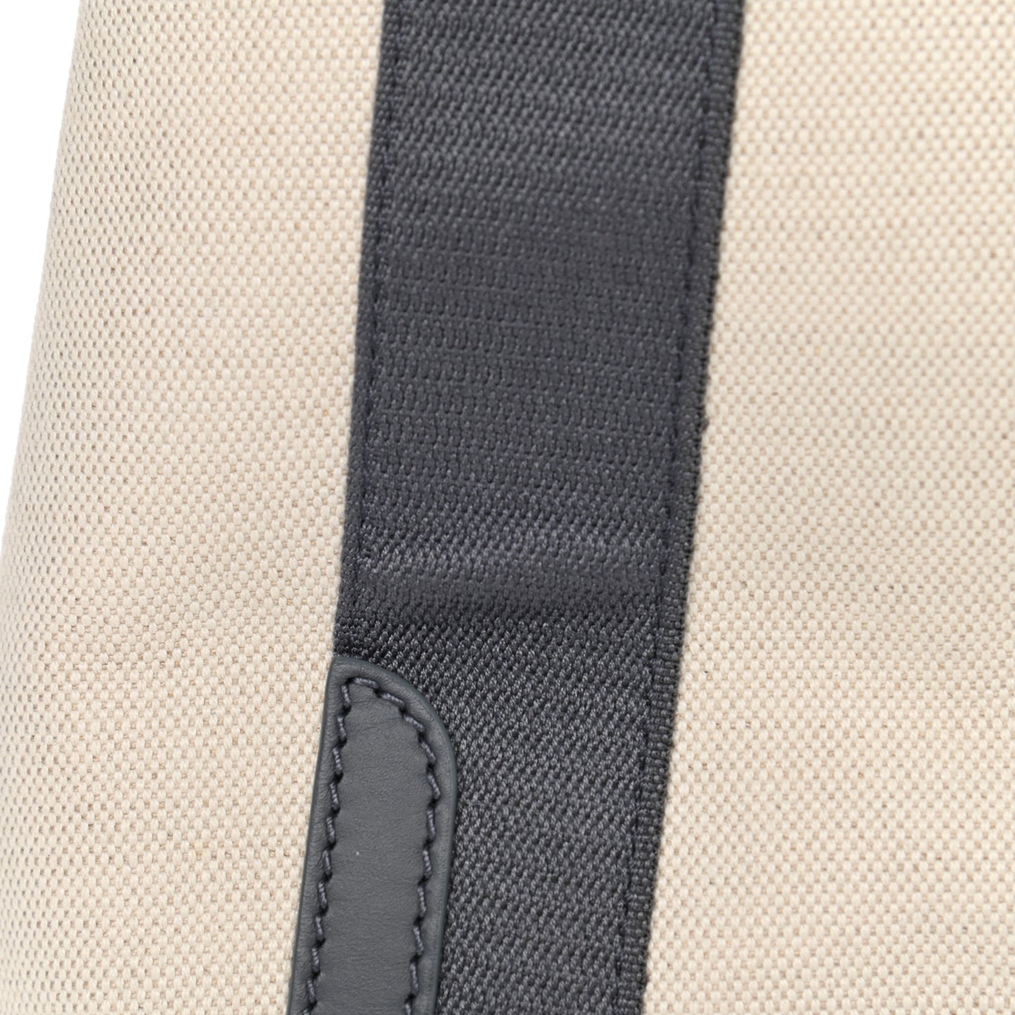 Cotton Canvas Satin Calfskin S Navy Cabas Natural Grey