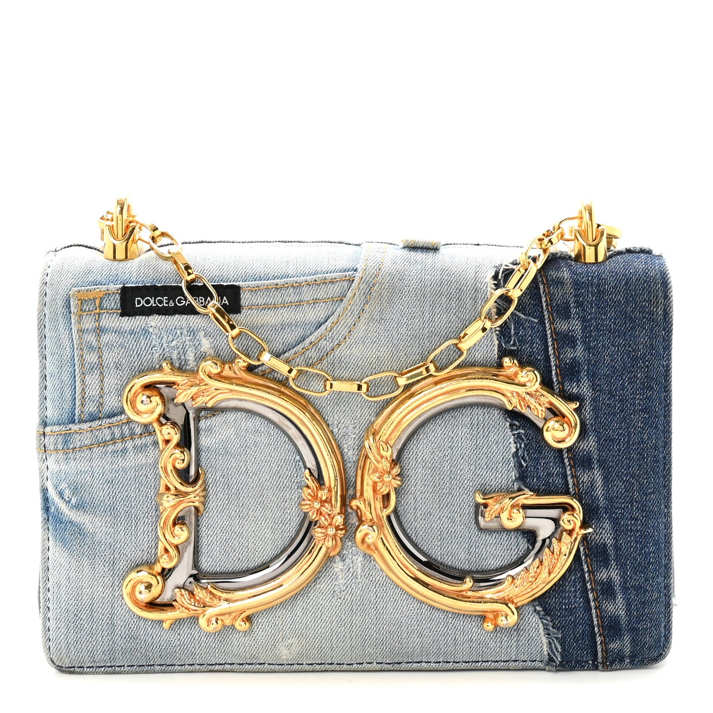 Denim DG Girls Shoulder Bag Blue