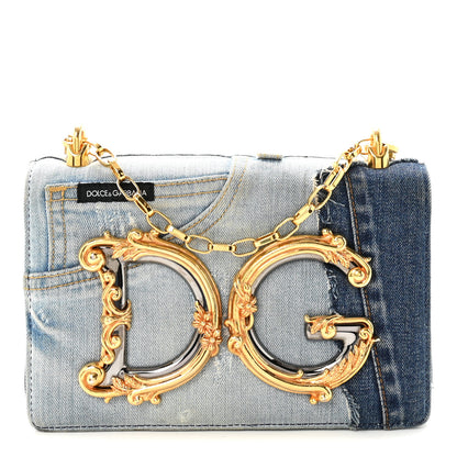Dolce & Gabbana Denim DG Girls Shoulder Bag Blue 1 of 9
