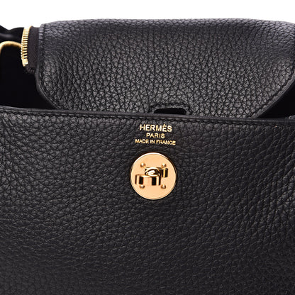 Hermes Taurillon Clemence Mini Lindy 20 Black 5 of 7