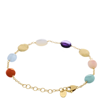 Marco Bicego 18K Yellow Gold Multi Gemstone Africa Single Strand Bracelet 2 of 4