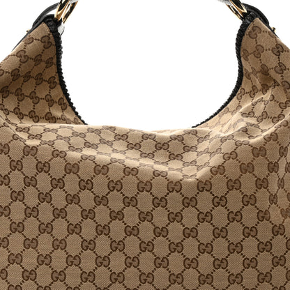 Gucci Monogram Large Horsebit Chain Hobo Dark Brown 8 of 12