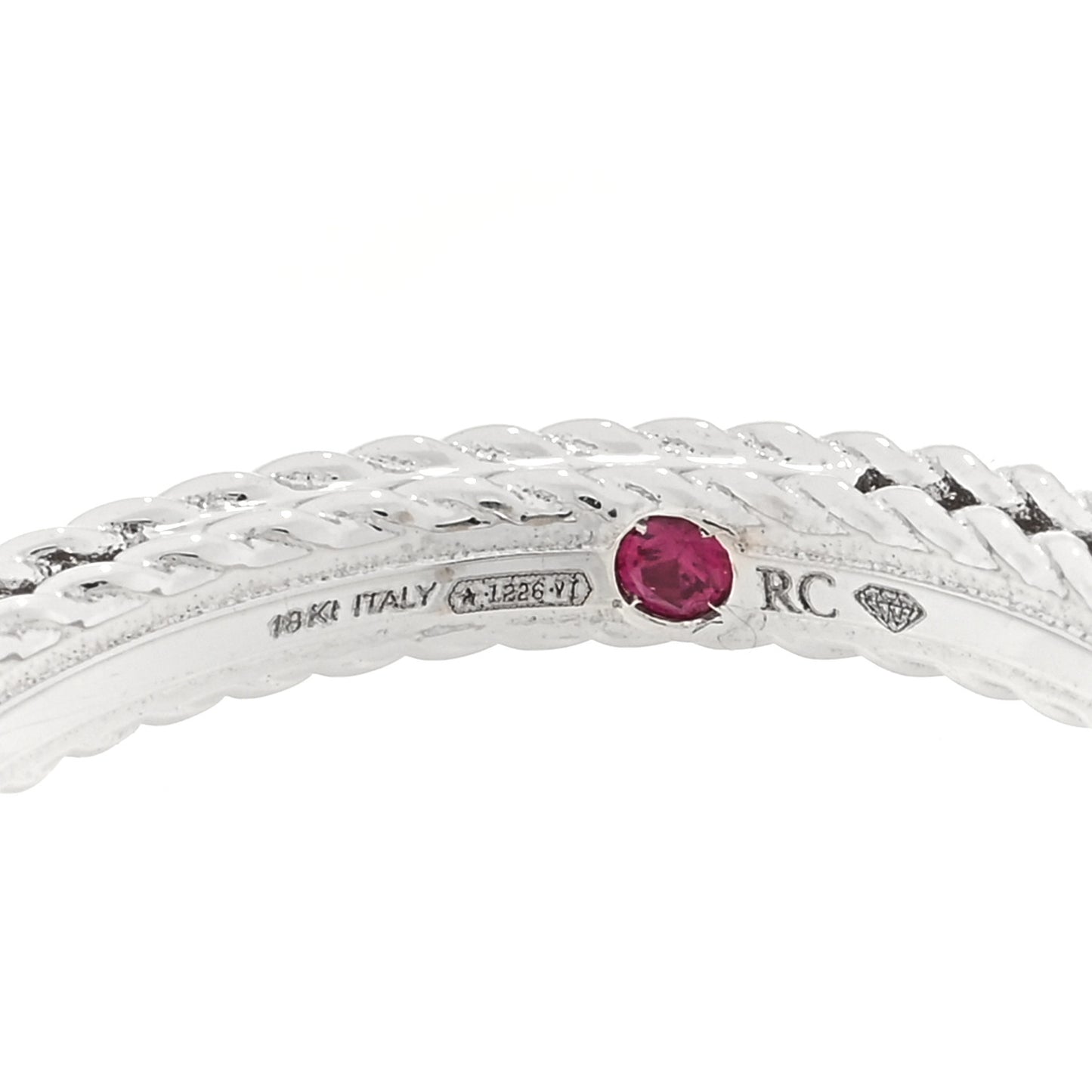 18K White Gold Diamond Palazzo Ducale Ring 53 6.5