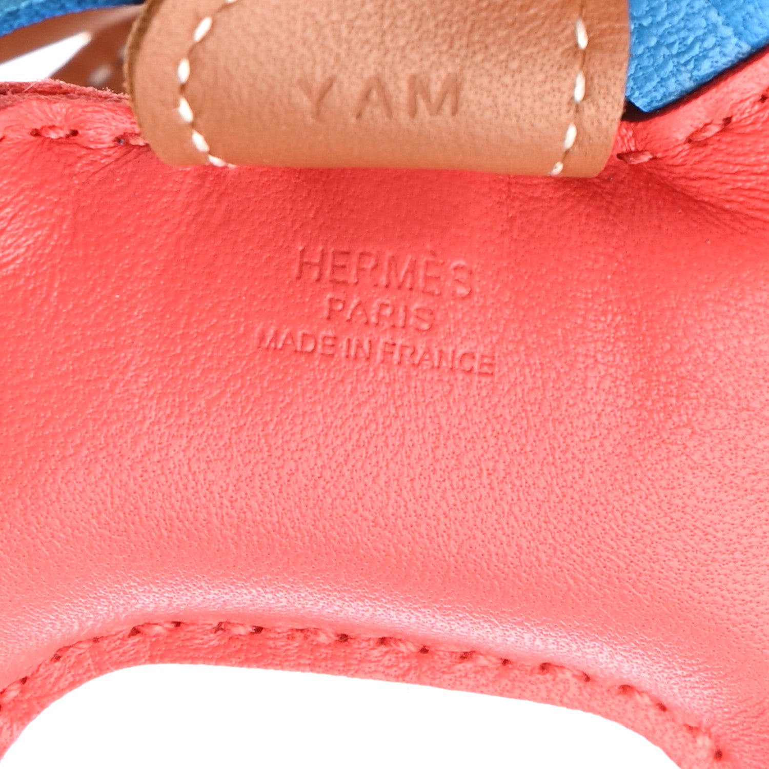 Hermes Milo Lambskin Grigri Rodeo Horse Bag Charm PM Rose Texas Bleu Zanzibar Gold 3 of 4