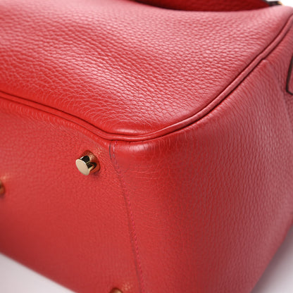 Hermes Taurillon Clemence Lindy 26 Rouge Casaque 9 of 14