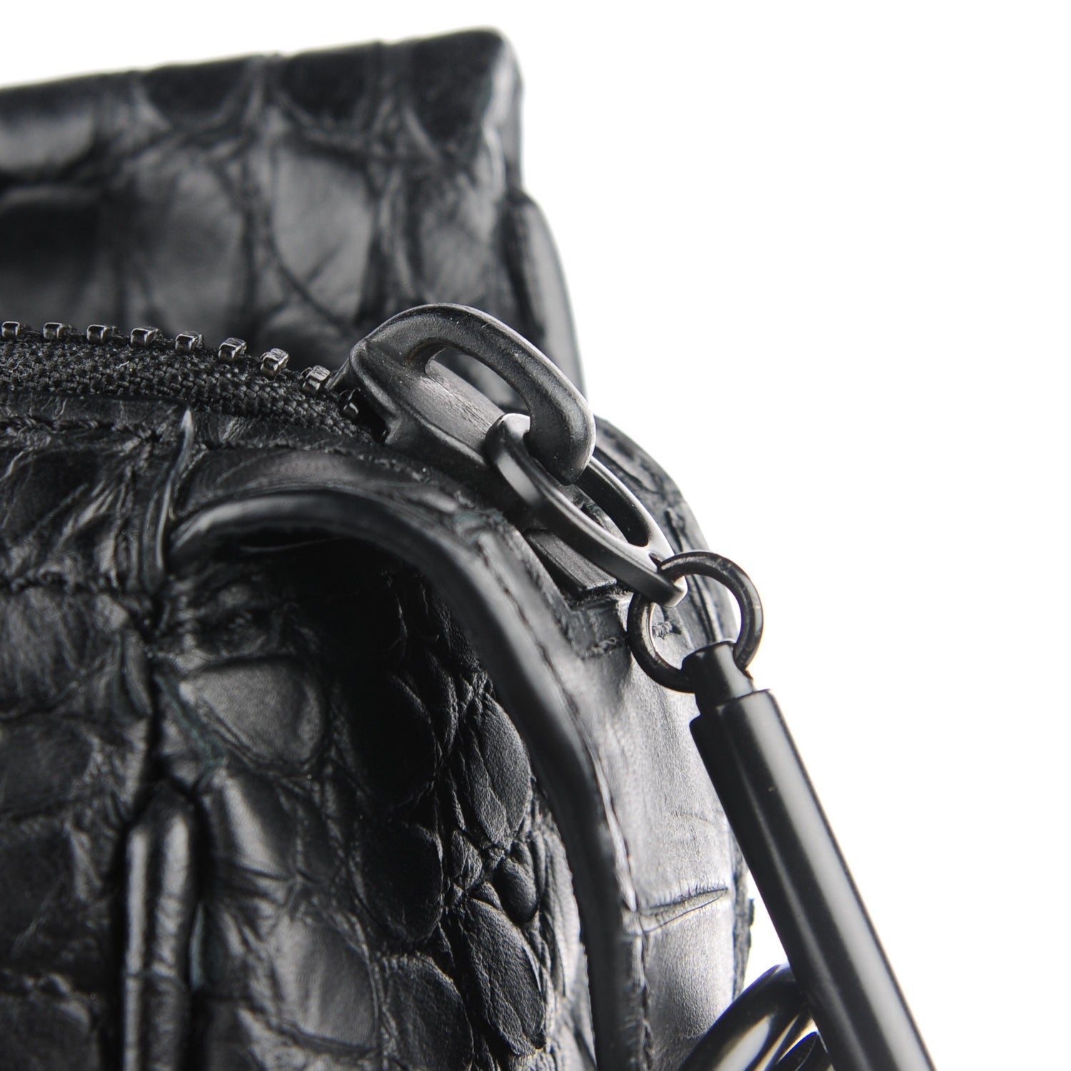 3.1 Phillip Lim 3.1 Crocodile Embossed Large Ryder Satchel Black 7 of 11