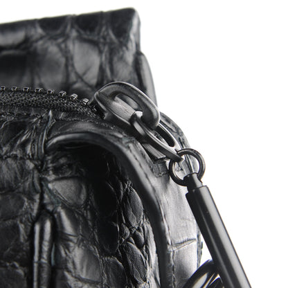 3.1 Phillip Lim 3.1 Crocodile Embossed Large Ryder Satchel Black 7 of 11