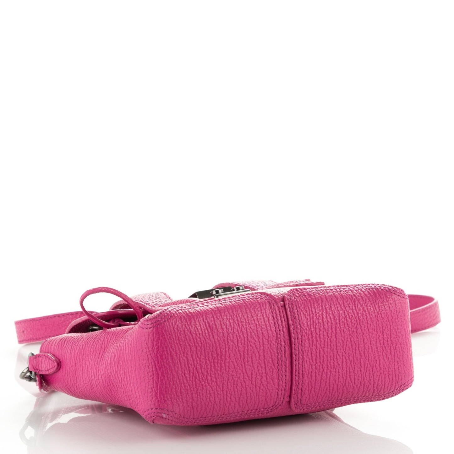 3.1 Textured Calfskin Mini Pashli Satchel Bright Fuchsia