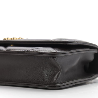 Chanel Shiny Goatskin Quilted Chanel 19 Wallet On Chain WOC Dark Brown 15 of 15