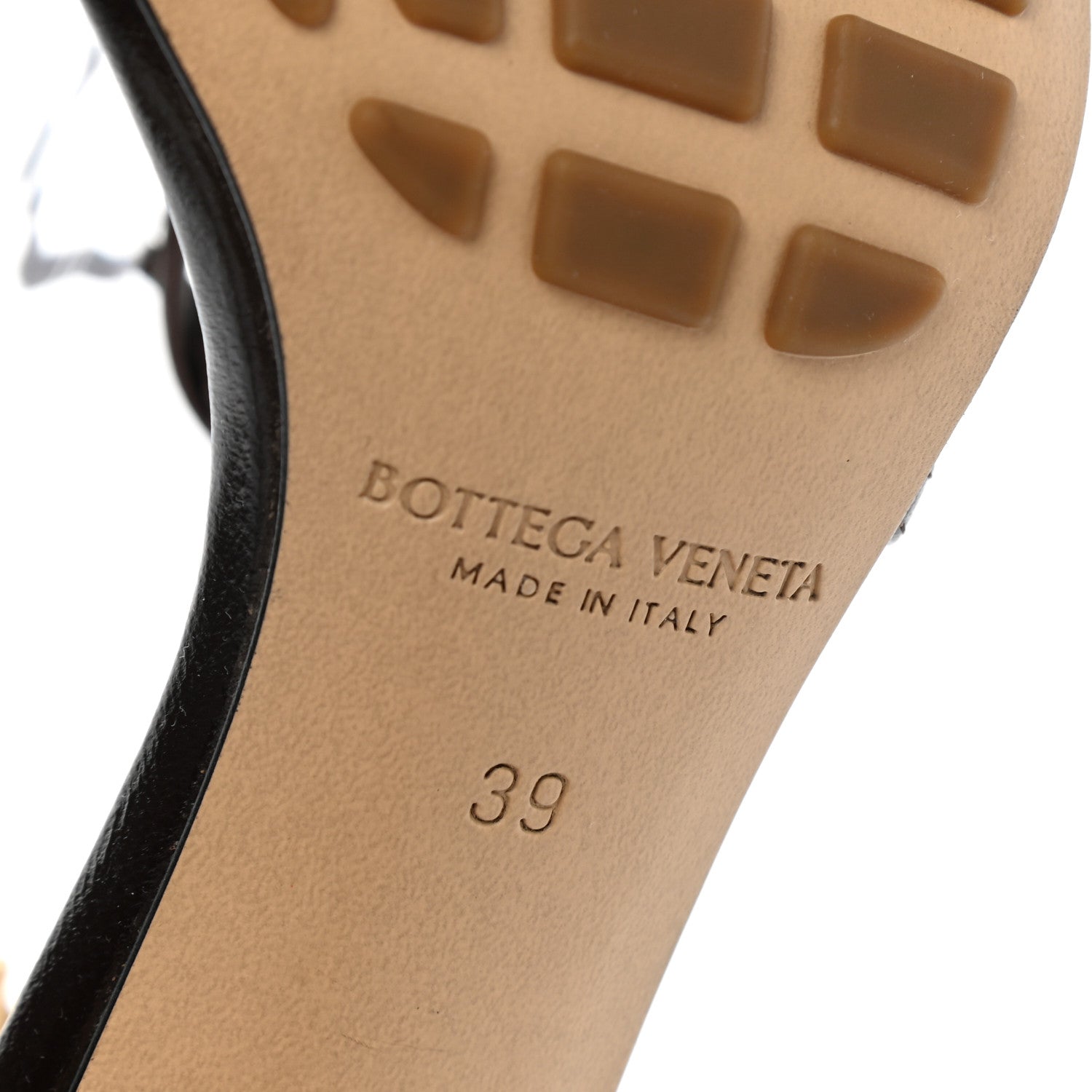 Bottega Veneta Shiny Light Lambskin The Line 90mm Sandals 39 Chocolate Spread 6 of 7