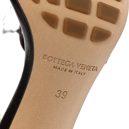 Bottega Veneta Shiny Light Lambskin The Line 90mm Sandals 39 Chocolate Spread 6 of 7