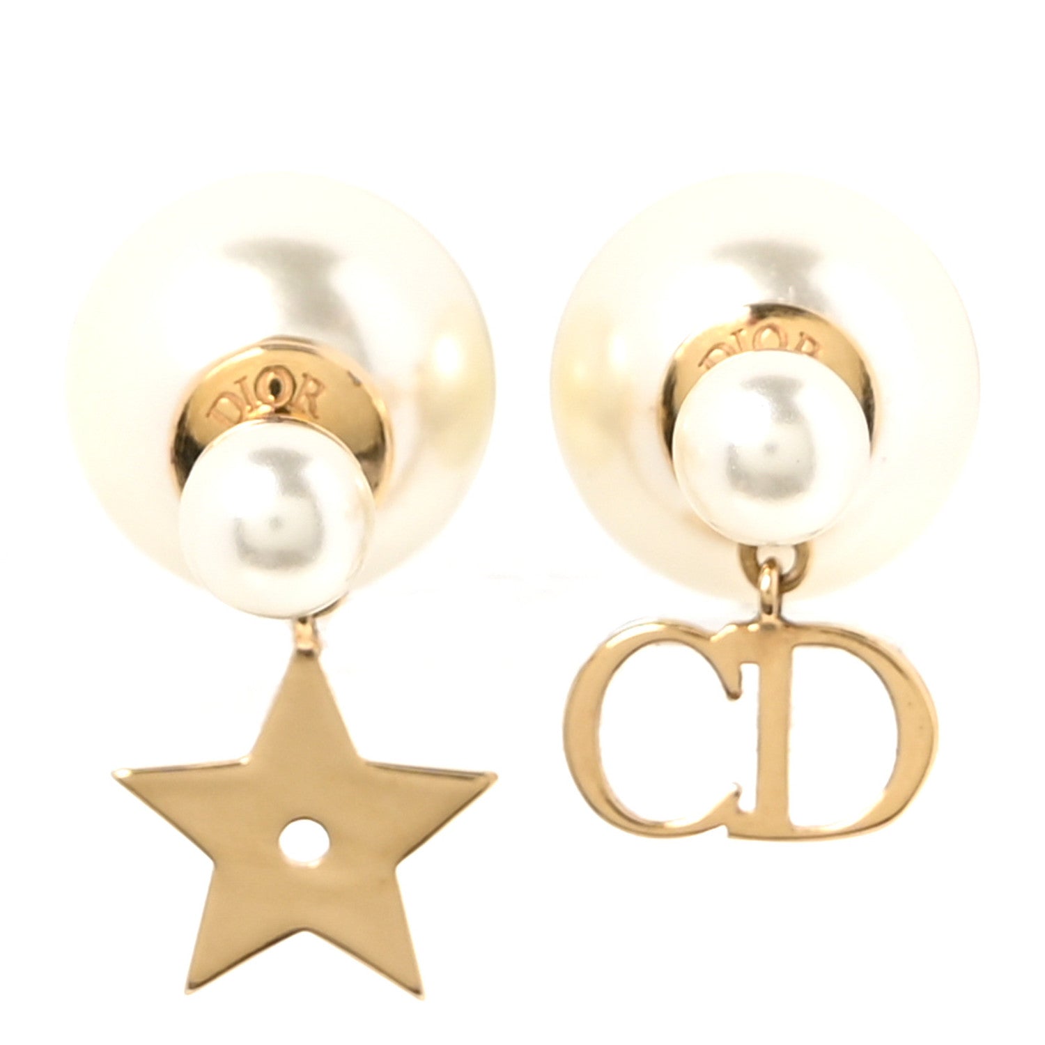 【ChristianDior】ピアス Tribales Christian Dior Pearl Mise En Dior Logo Tribal Earrings 1883713
