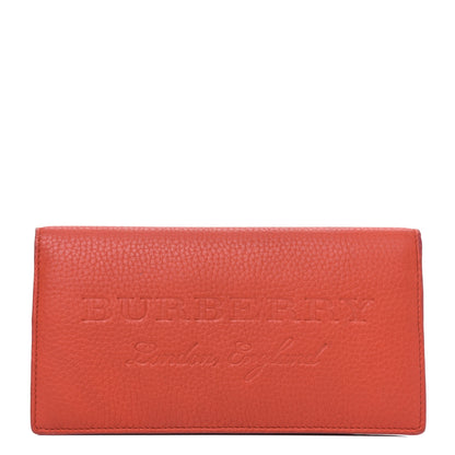 Burberry Calfskin Hastings Continental Wallet Orange 1 of 7
