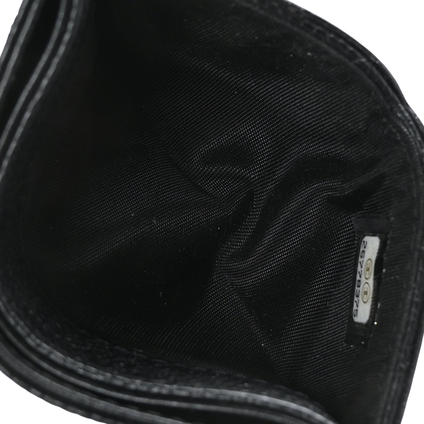 Caviar Quilted Filigree Card Holder Black