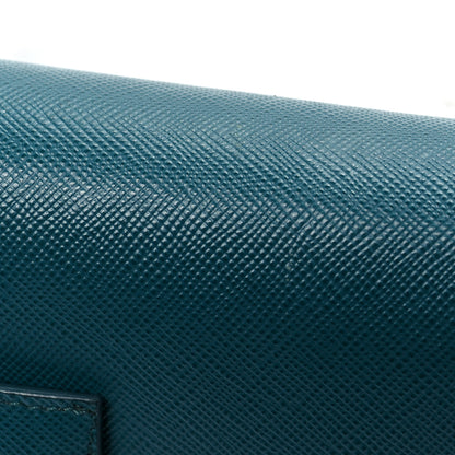 Prada Saffiano Metal Continental Flap Wallet Ottanio 8 of 8