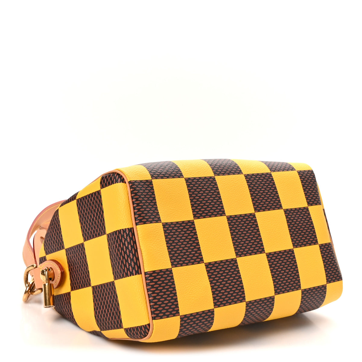 Damier Pop Speedy Bandouliere 25 Jaune Mat