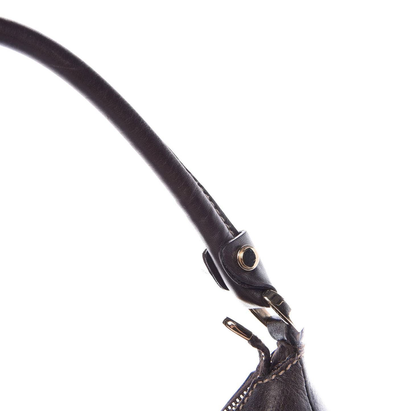 Monogram Large D Gold Hobo Dark Brown