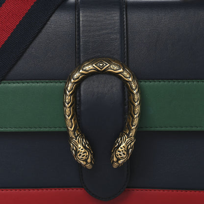 Gucci Moon Calfskin Bamboo Web Medium Dionysus Top Handle Bag Blue Emerald Hibiscus Red 15 of 22