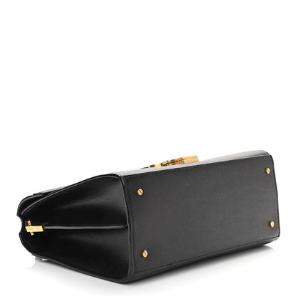 Saint Laurent Grain de Poudre Medium Classic Monogram Cassandra Top Handle Black Rouge Legion 4 of 10