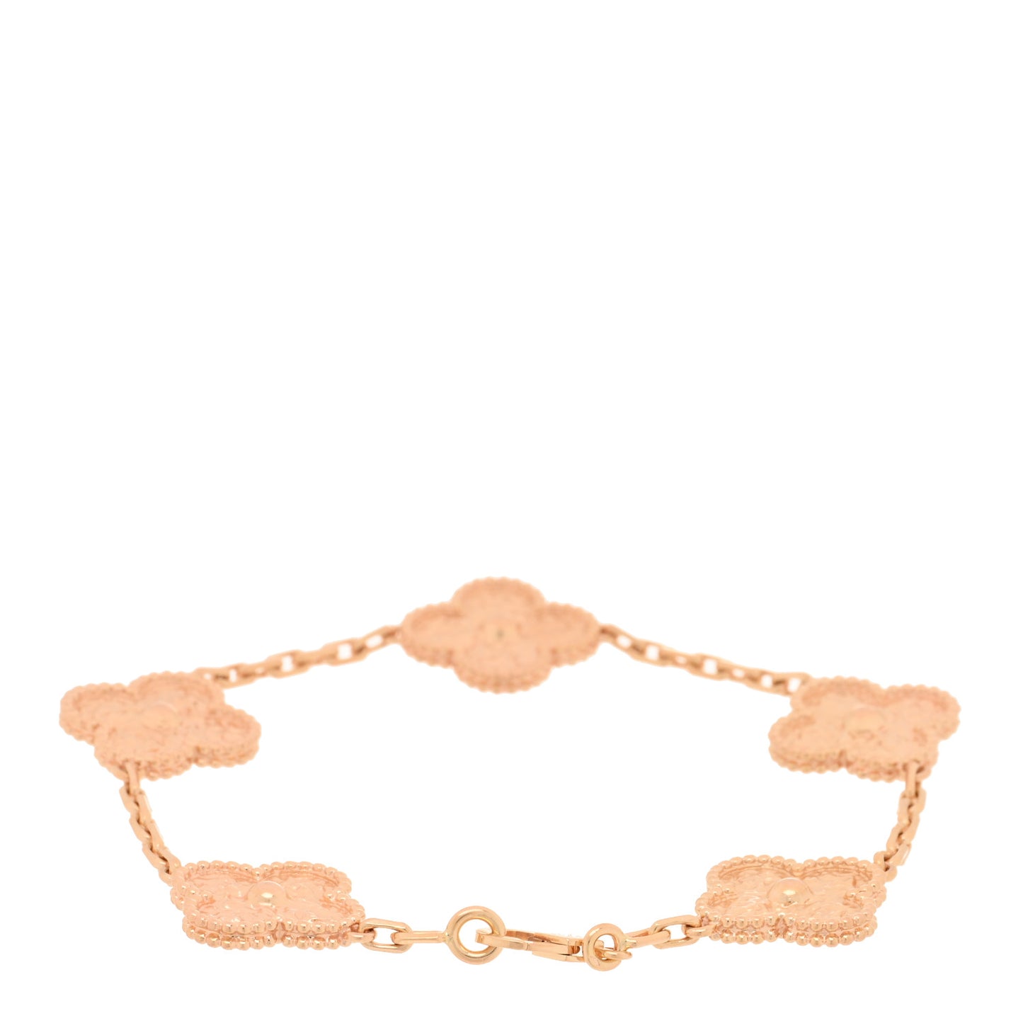 18K Rose Gold 5 Motifs Vintage Alhambra Bracelet