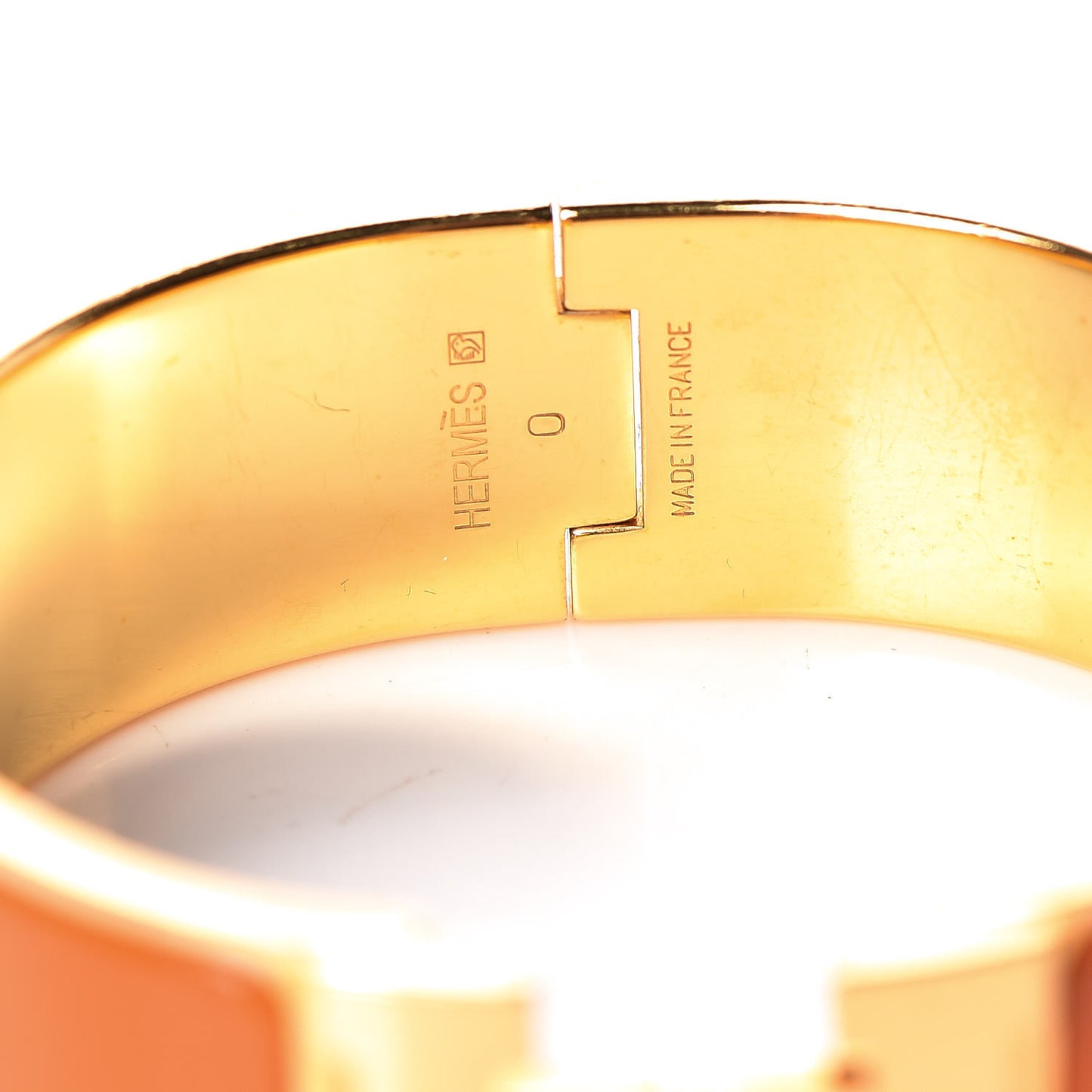 Enamel Wide Clic Clac H Bracelet GM Orange