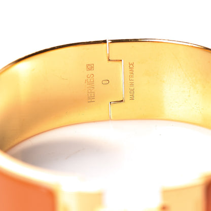 Hermes Enamel Wide Clic Clac H Bracelet GM Orange 4 of 6