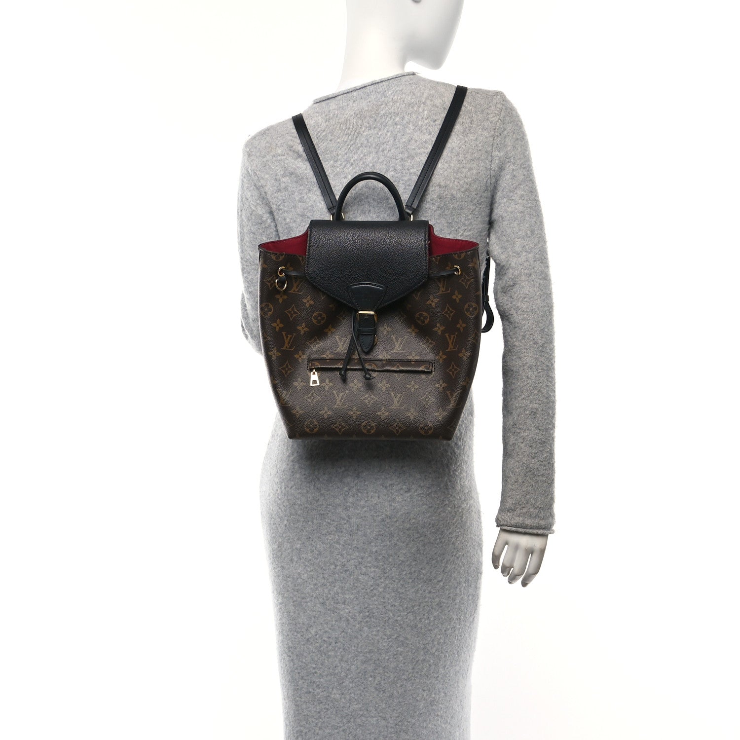Louis Vuitton Monogram Montsouris PM Black 2 of 9
