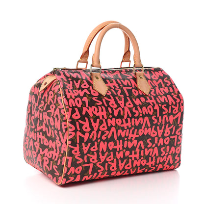 Louis Vuitton Monogram Graffiti Speedy 30 Fuchsia 3 of 10