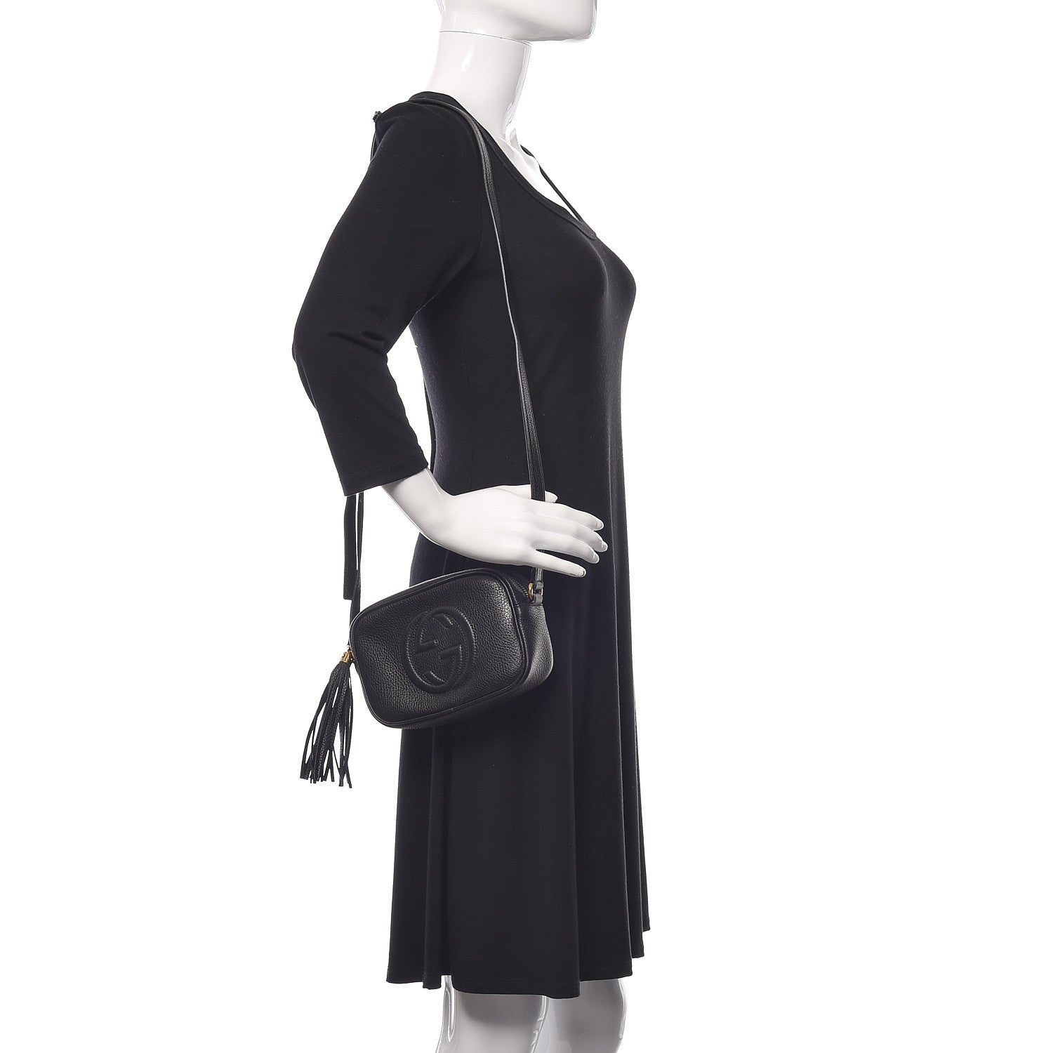 Gucci Pebbled Calfskin Mini Soho Disco Bag Black 2 of 10