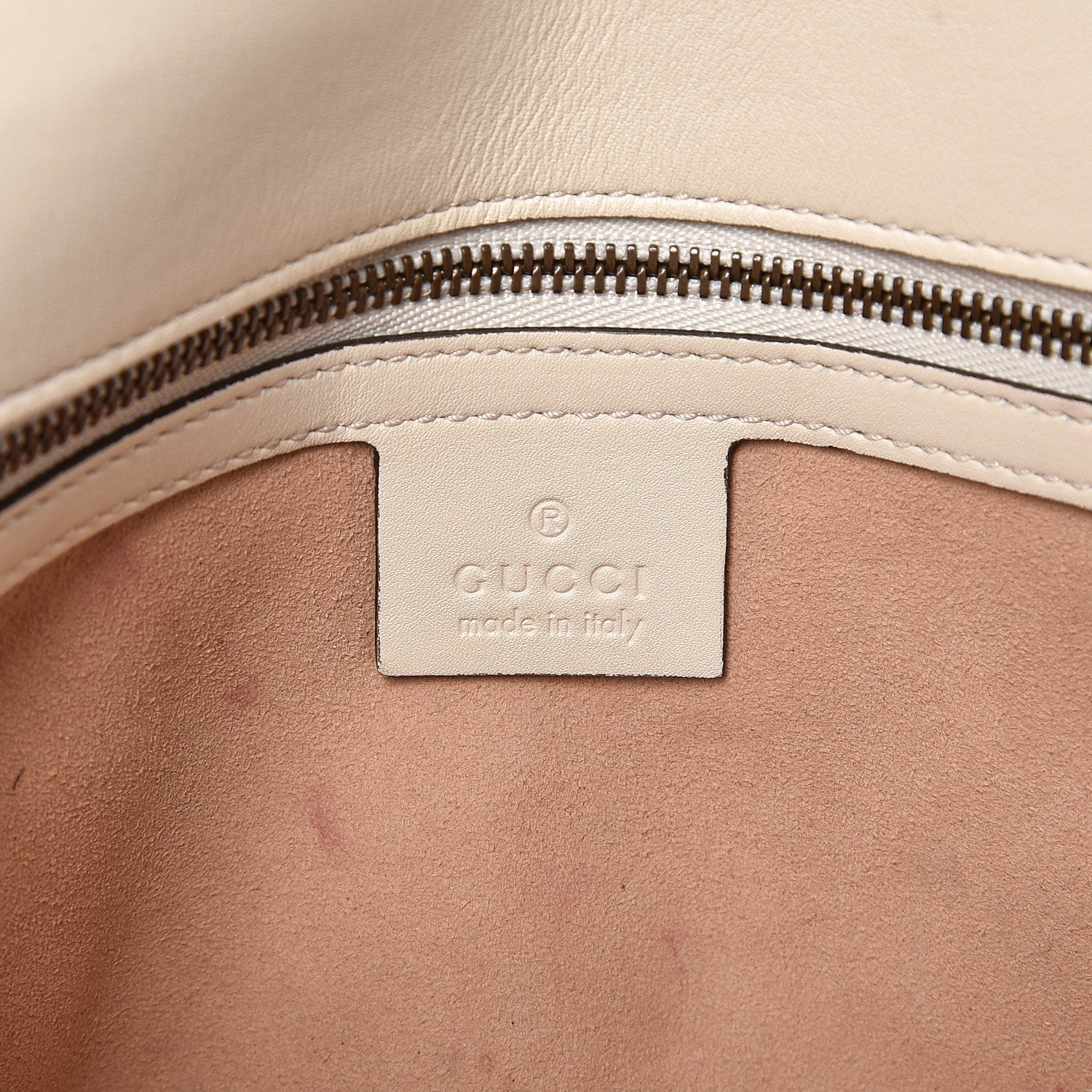 Gucci Calfskin Matelasse Small GG Marmont Shoulder Bag White 5 of 11