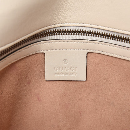 Gucci Calfskin Matelasse Small GG Marmont Shoulder Bag White 5 of 11