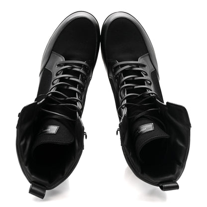 Louis Vuitton Canvas Calfskin Laureate Platform Desert Boots 40 Black 2 of 12