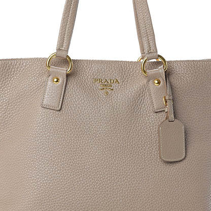 Prada Vitello Daino Side Zip Tote Visone 6 of 8