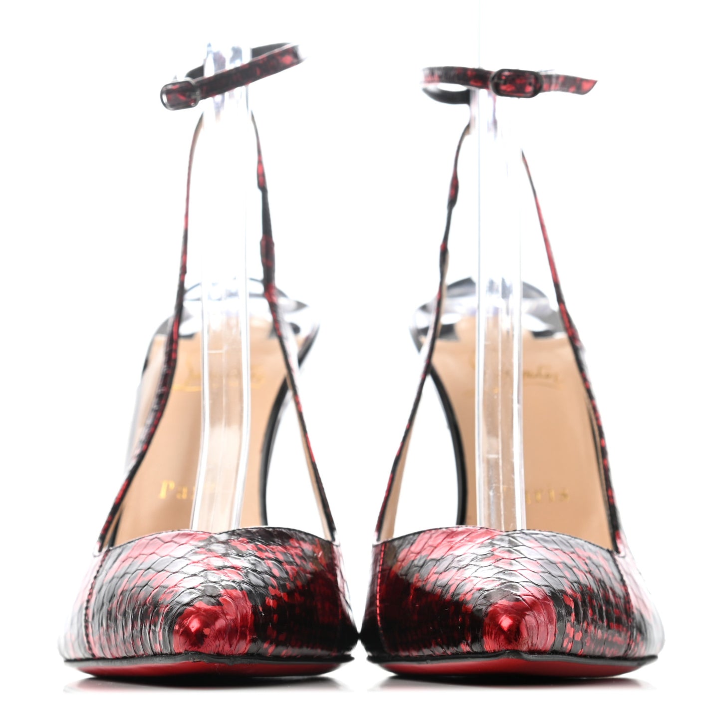Ayers Metalgloss PVC Optichoc 100 Pumps 40 Loubi Black