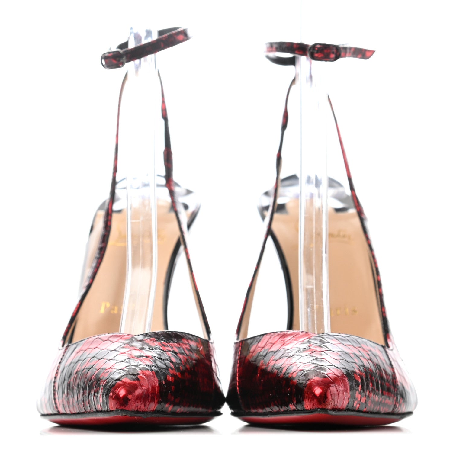 Christian Louboutin Ayers Metalgloss PVC Optichoc 100 Pumps 40 Loubi Black 2 of 5